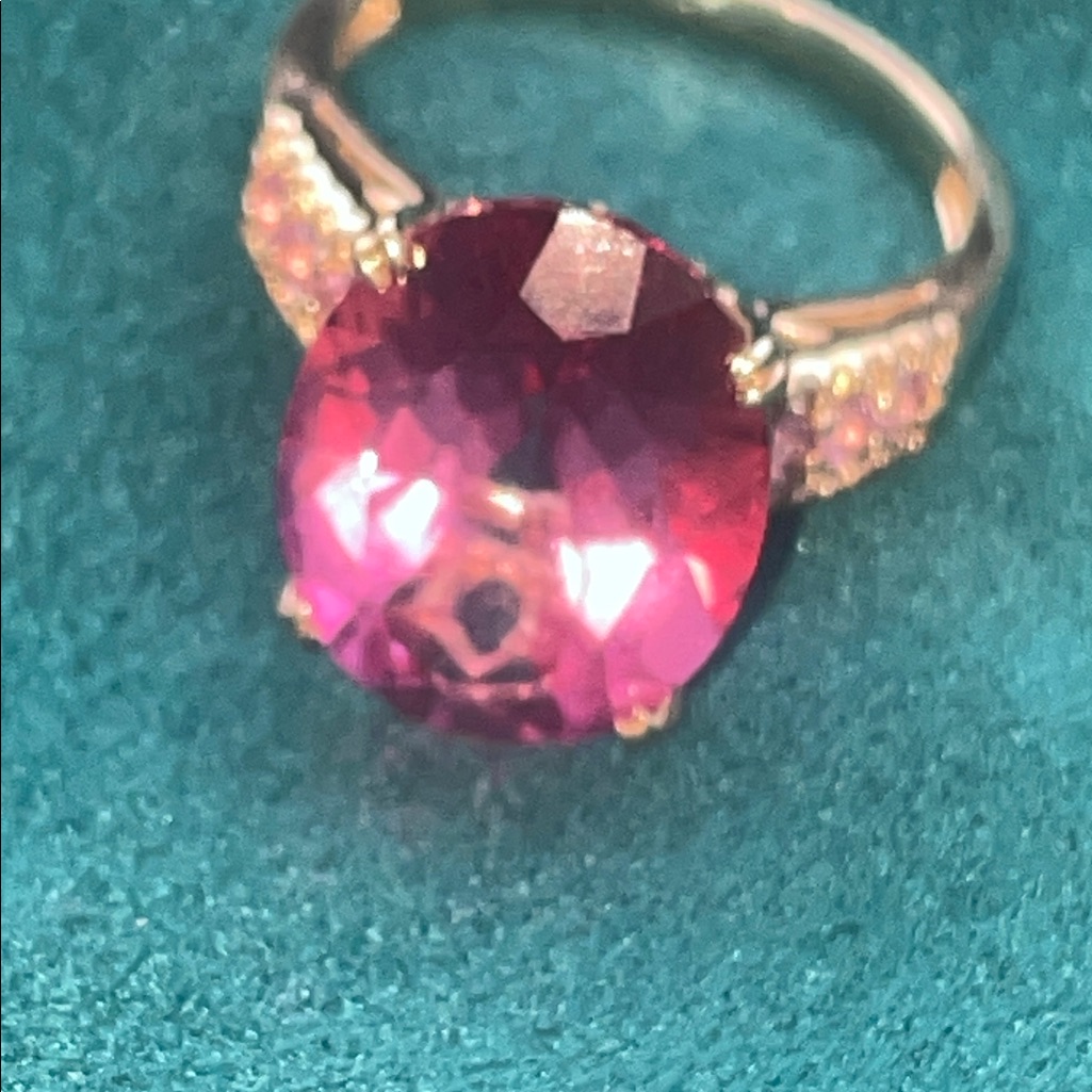 10k Pinktopaz Natural Gemstone Ring 5+ Ctw